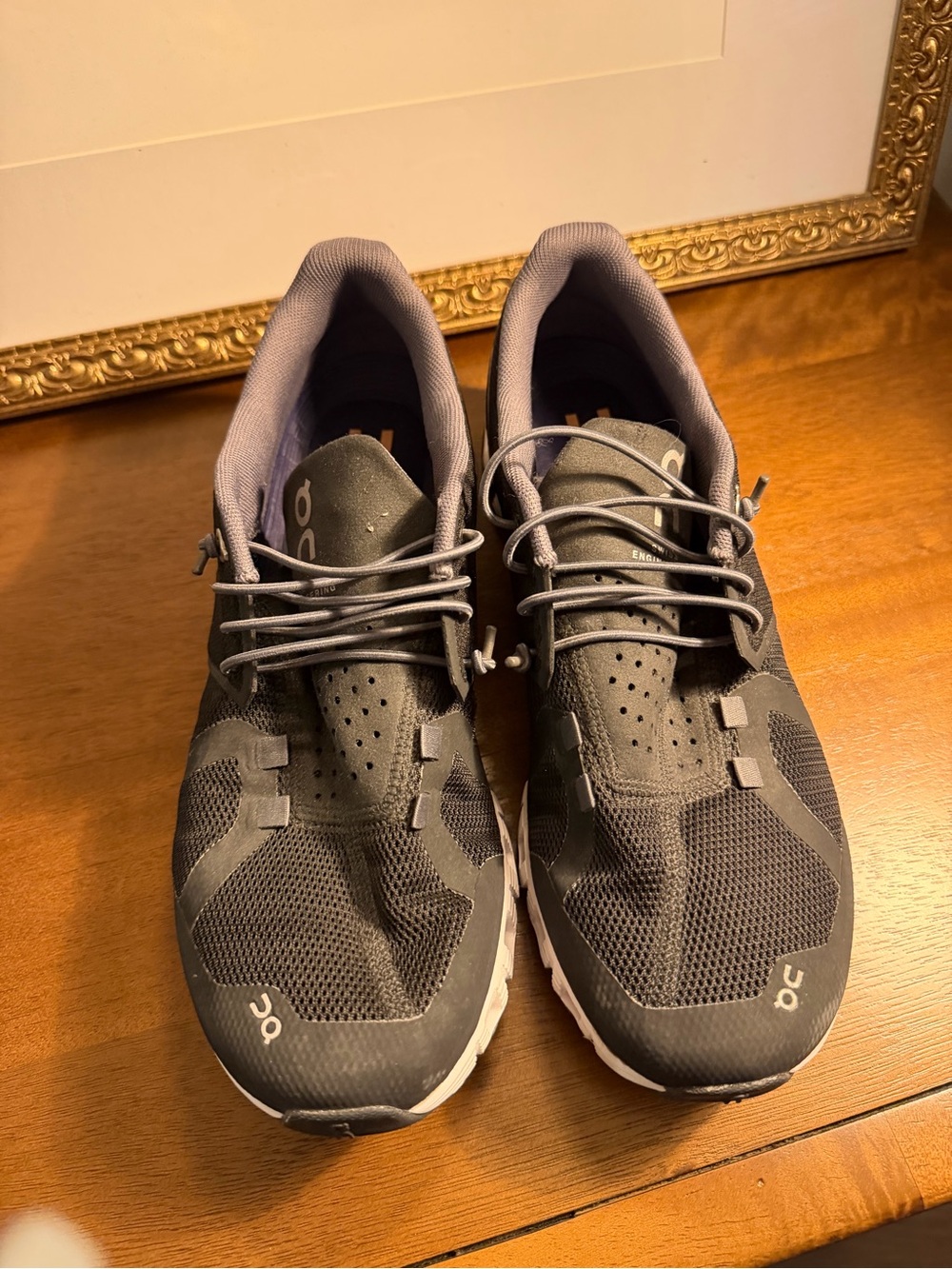 On Running Kids Black and Gray Sneakers - Picture 2 of 4